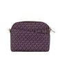 Jet Set Medium Bordeaux Signature PVC X Cross Dome Crossbody Bag