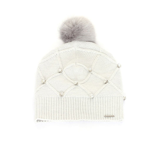 White Acrylic Women Hat