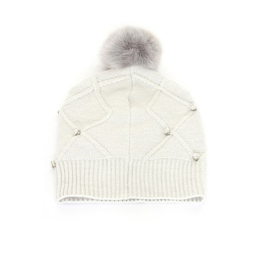 White Acrylic Women Hat