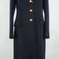 Elegant Blue Wool Coat For Women