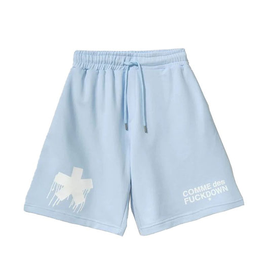 Light Blue Cotton Men Short