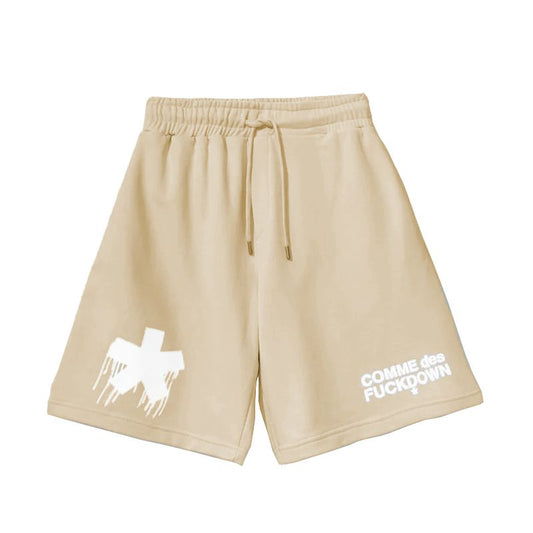 Beige Cotton Men Short