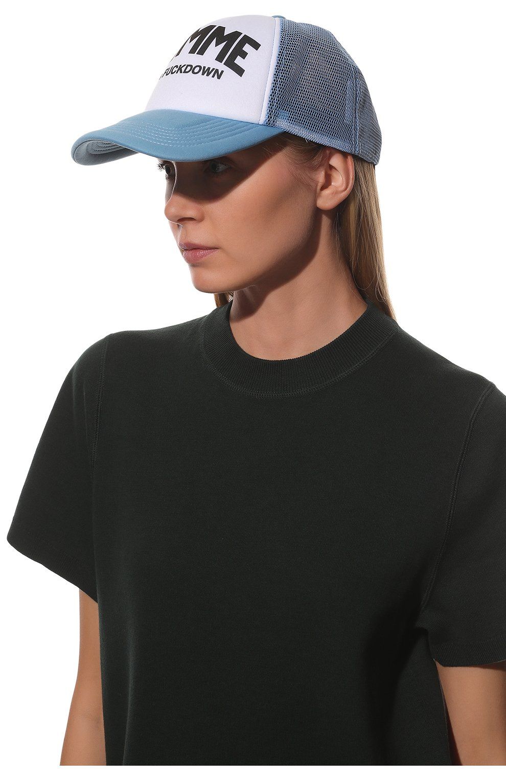 Light Blue Polyester Women Hat