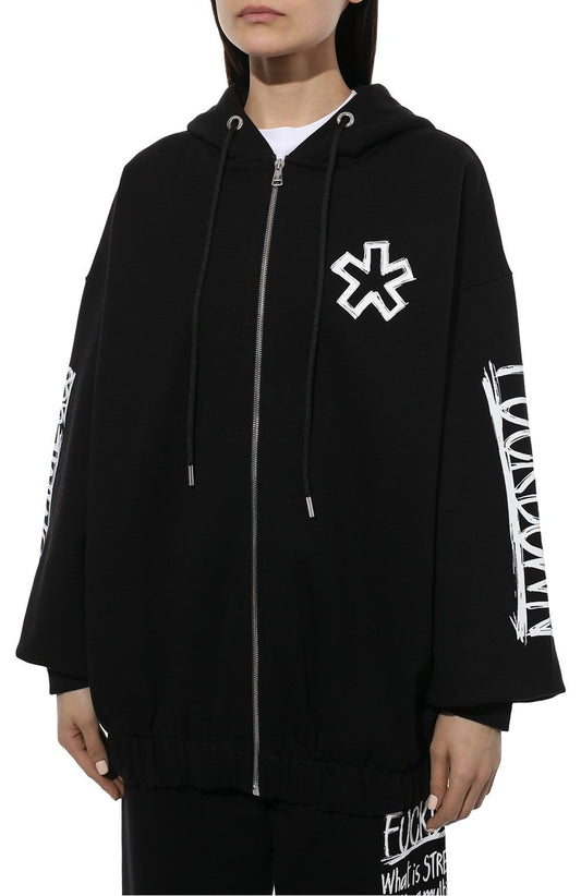 Black Cotton Women Sweater