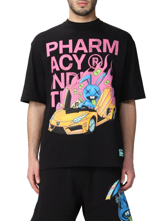 Black Cotton Men T-Shirt
