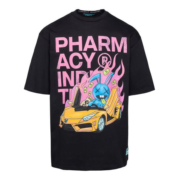 Black Cotton Men T-Shirt