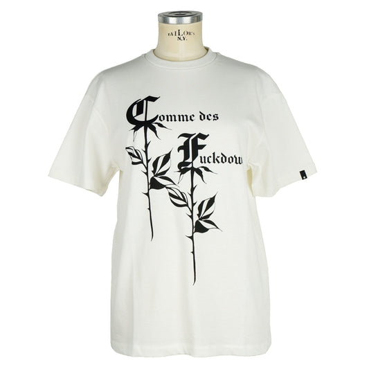 White Cotton Women T-Shirt