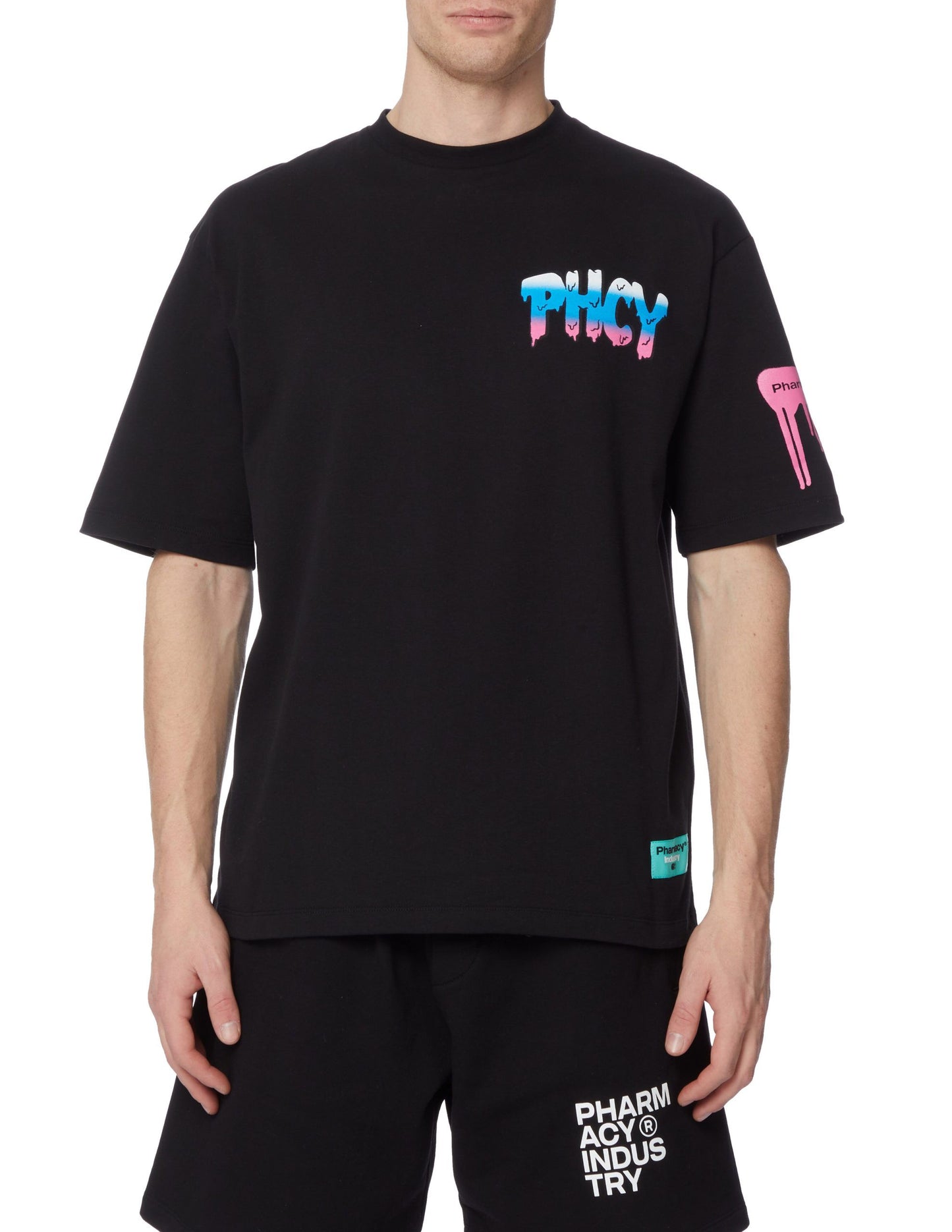 Black Cotton Men T-Shirt