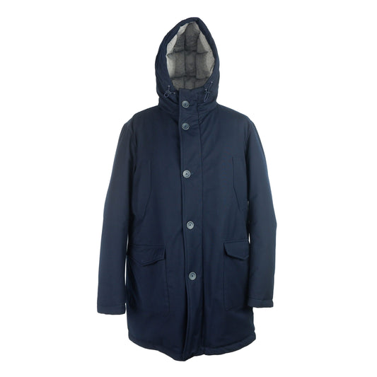 Blue Polyester Men Jacket