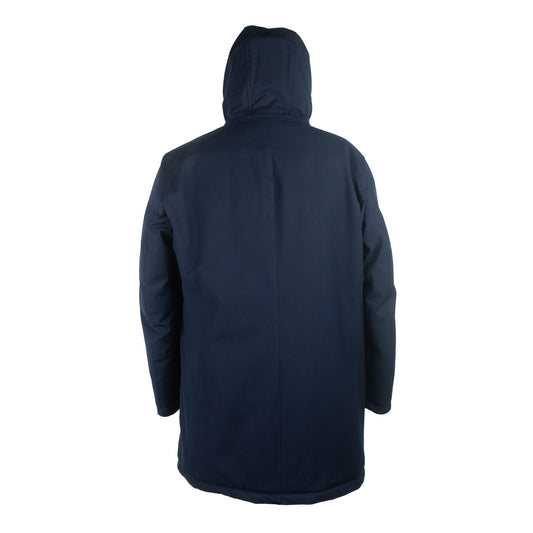 Blue Polyester Men Jacket
