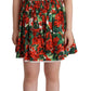Red Floral Print Mini Dress – Timeless Elegance