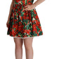 Red Floral Print Mini Dress – Timeless Elegance