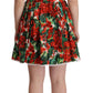 Red Floral Print Mini Dress – Timeless Elegance