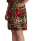Elegant Leopard & Rose Print Shift Dress