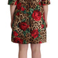 Elegant Leopard & Rose Print Shift Dress