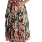 Elegant Floral Silk Maxi Dress