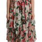Elegant Floral Silk Maxi Dress