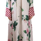 Floral Silk Kaftan Dress - Blossom Enchantment