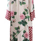Floral Silk Kaftan Dress - Blossom Enchantment