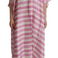 Silken Striped Kaftan Tunic Dress - Exclusive Design