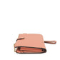 Jet Set Travel Signature Leather Large Double Zip Wristlet Wallet Sherbert