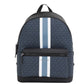 Cooper Large Admiral Signature PVC Varsity Stripe Backpack Bookbag Blue