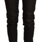 Slim-Fit Cotton Blend Black Jeans