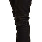 Slim-Fit Cotton Blend Black Jeans