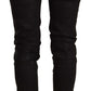 Slim-Fit Cotton Blend Black Jeans