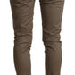 Elegant Slim Fit Cotton Blend Pants