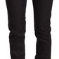 Sleek Mid-Waist Slim-Fit Black Jeans