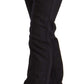 Sleek Mid-Waist Slim-Fit Black Jeans