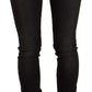 Chic Slim-Fit Black Washed Jeans