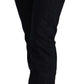 Chic Flared Mid-Waist Black Jeans