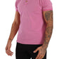Chic Pink Collared Polo T-Shirt