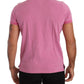 Chic Pink Collared Polo T-Shirt