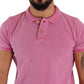 Chic Pink Collared Polo T-Shirt