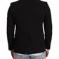 Elegant Black Slimfit Peak Lapel Blazer