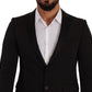 Elegant Black Slimfit Peak Lapel Blazer