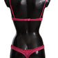 Chic Dark Pink Lace Cotton Lingerie Set