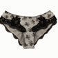 Elegant White Lace Silk Briefs