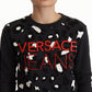 Chic Black Leopard Crew Neck Pullover