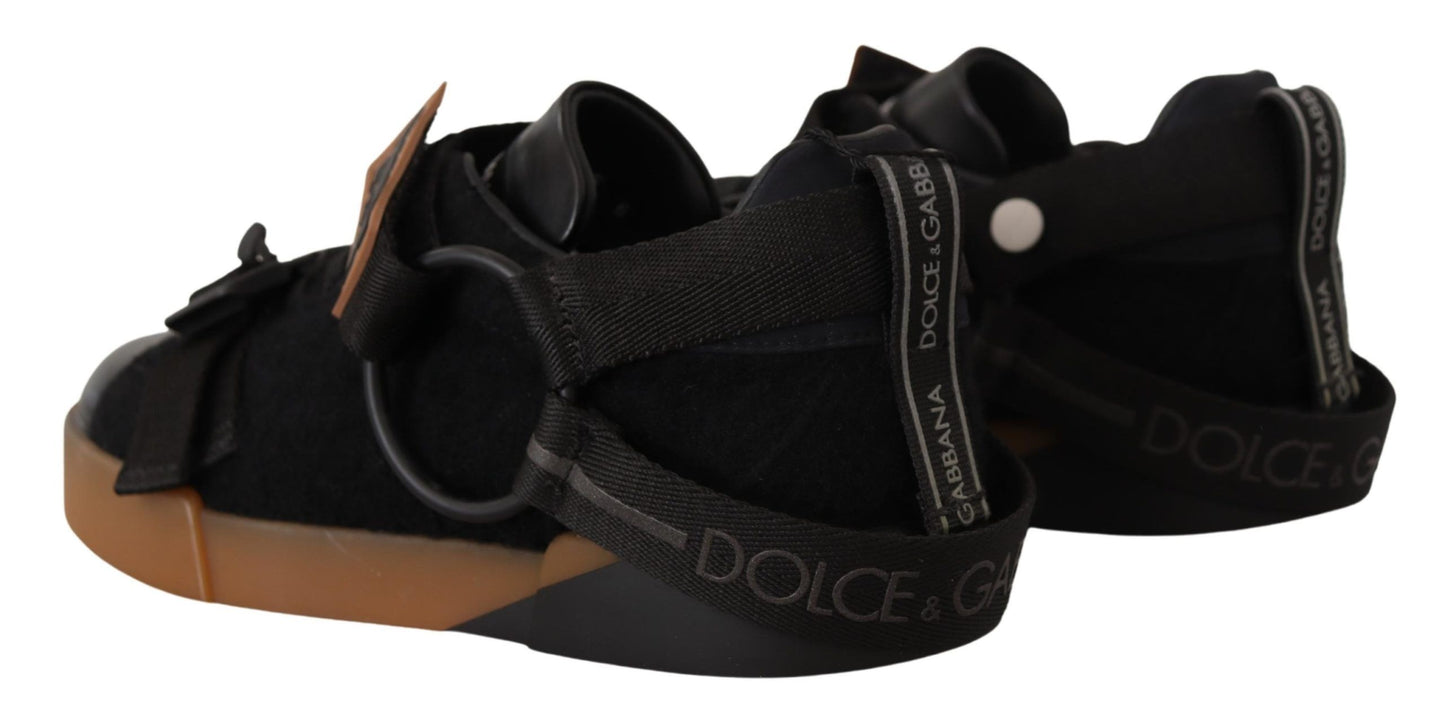 Elegant Low Top Casual Sneakers in Black