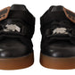 Elegant Low Top Casual Sneakers in Black