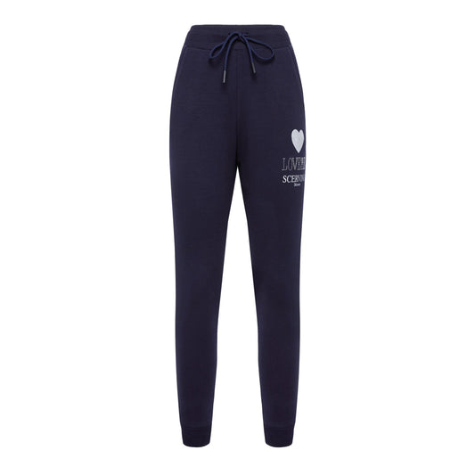 Blue Cotton Women's Trouser