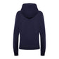 Elegant Blue Hooded Cotton Sweatshirt with Strass Logo