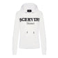 Elegant White Hooded Sweatshirt - Embossed Logo