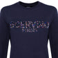 Blue Cotton Women Sweater