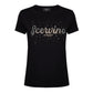 Black Cotton Women T-Shirt
