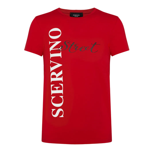 Red Cotton Men T-Shirt